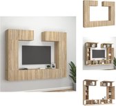 vidaXL Tv-meubelset - Sonoma eiken - 80x30x30 cm - 30.5x30x90 cm - 100x30x30 cm - Kast