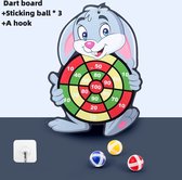 Dartbord voor Kinderen - Klittenband Dart Bord Konijn -Rabbit-Klittenband Ballen Gooien voor Kinderen - Speelgoed voor Peuters & Kleuters - Kinder Darts - Speelgoed 3-jarigen - speelgoed voor kinderen - Spelenderwijs Leren voor Peuters & Kleuters