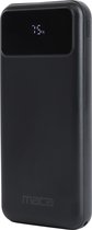 Maca Powerbank 10000 mAh - Ingebouwde Kabels - 22,5W snellader - USB A, USB C, Micro - Met Led Display - Zwart - Universele oplader - Iphone - Samsung - Apple