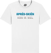 Après skiën Kan Ik Wel - Grappige Apres Ski Wintersport Kleding - Mannen / Vrouwen / Unisex - Foute Ski en Snowboard Vakantie Outfit Cadeau - Unisex T-Shirt - Wit - Maat 4XL