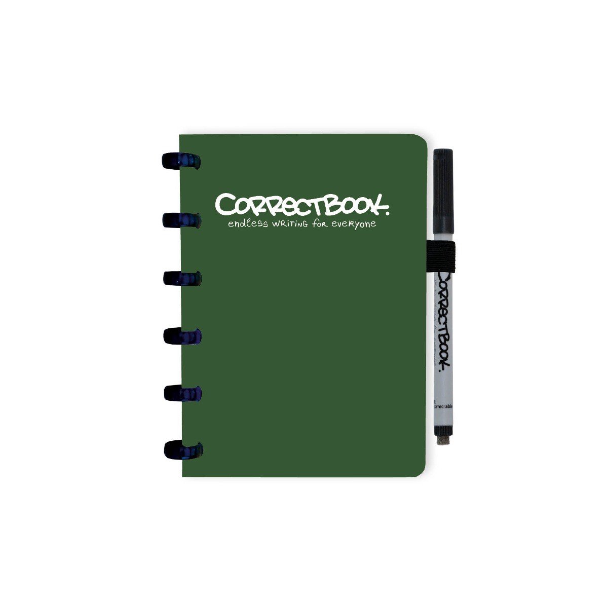 Correctbook Original A6 Forest Green-Gelinieerd - Uitwisbaar / Whiteboard Notitieboek - Correctbook