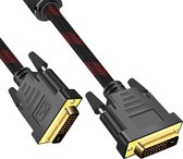 Câble MMOBIEL DVI vers DVI - Câble adaptateur DVI-D Dual Link mâle vers DVI-D Dual Link mâle - Câble vidéo adaptateur DVI pour moniteur, PC etc. - 1080p Full HD 60 Hz - Connecteurs plaqués or - 3 m