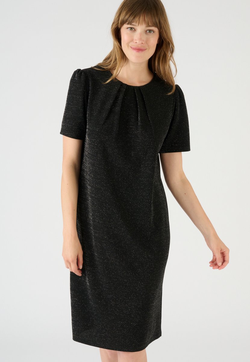 Damart - Jurk van glinsterende mesh - Dames - Zwart - 48