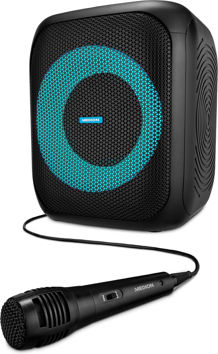 Medion S61991 - Party box - Party Speaker met Microfon - Bluetooth - Karaoke - LED - 500 Watt - Accu - TWS - IPX4