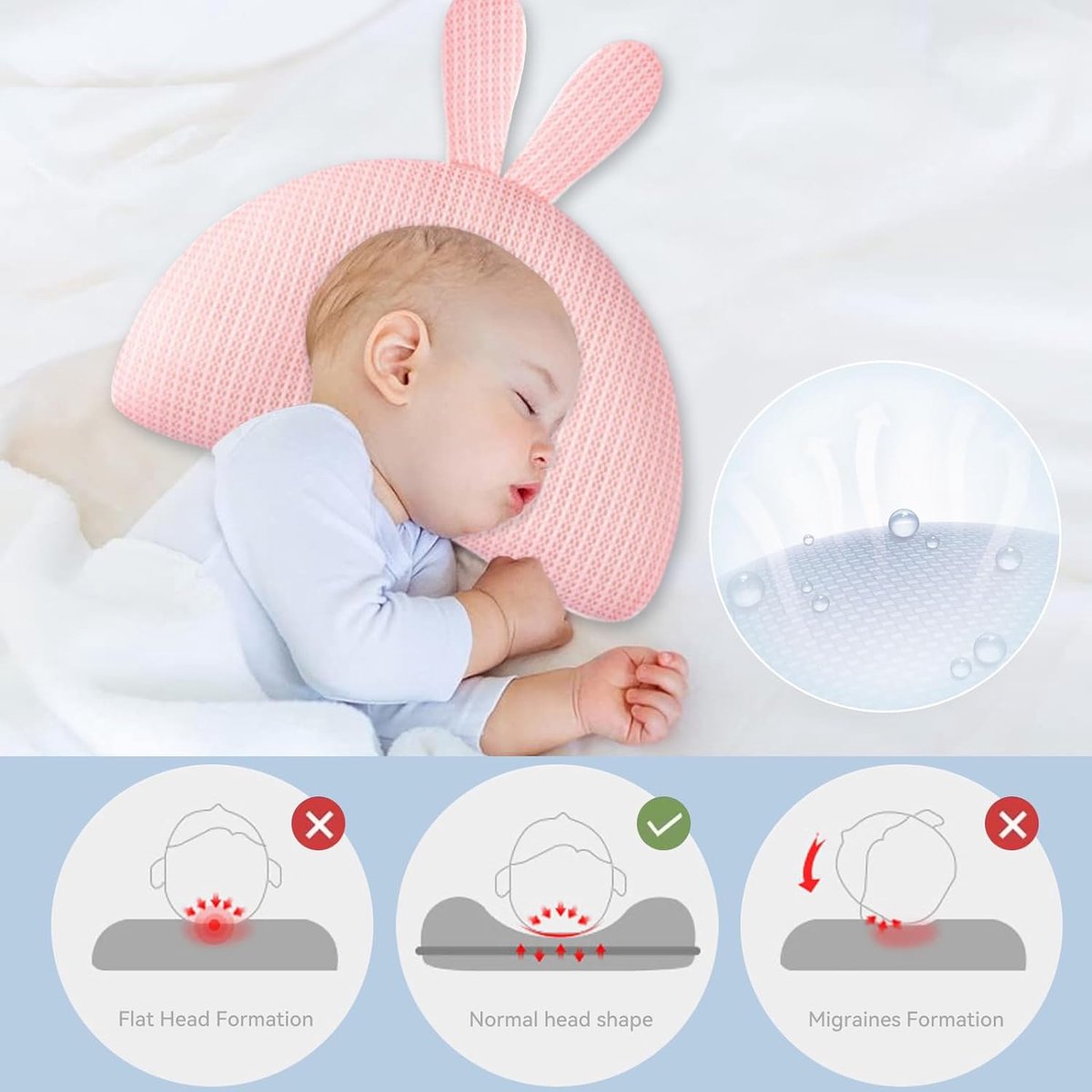 Oreiller de sommeil latéral anti-roulis pour bébé coussin de