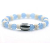 Bracelet Garçons mix aigue-marine 6mm - Ibizamen KIDS