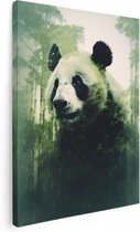 Artaza Canvas Schilderij Panda - 60x80 - Foto Op Canvas - Canvas Print - Muurdecoratie