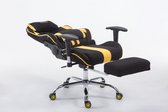 CLP Limit xl Bureaustoel - Ergonomisch - Voor volwassenen - Stof - zwart/geel met voetensteun
