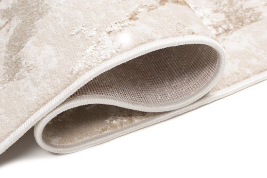 Tapiso Crystal Runner Tapis Tapis Beige à Poils Courts Taille - 80x100