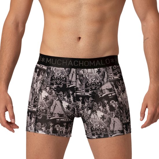 Muchachomalo Heren Boxershorts - 3 Pack - Maat L - 95% Katoen - Mannen Onderbroeken - Muchachomalo
