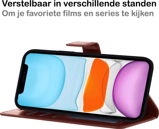 Étui à livre amovible 2 en 1 pour iPhone Xs Max - Étui portefeuille pour iPhone Xs Max avec porte-cartes - Marron