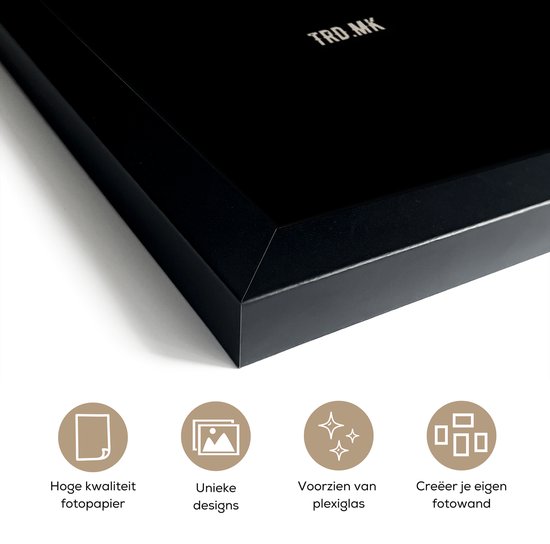 Cadre photo avec affiche - Mancave - Armes - Zwart - Vintage - 40x60 cm - Cadre pour affiche