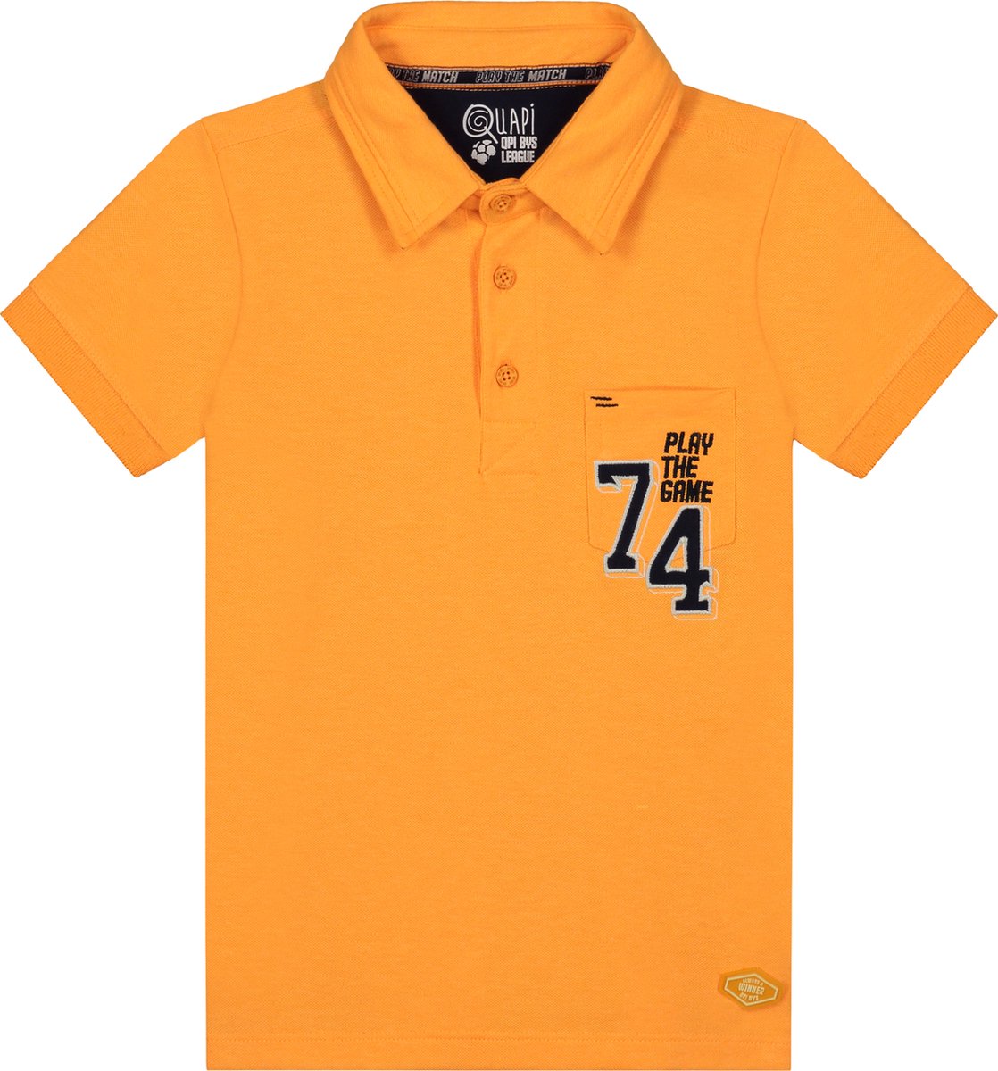 Quapi shortsleeve poloshirt Antan neon oranje voor jongens - maat 92