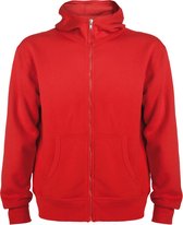 Rood sweatshirt met rits en capuchon model Montblanc merk Roly maat XXL