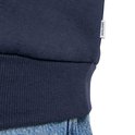 Donkerblauwe trui van Jack & Jones met elastische band aan de onderkant en op de mouwen. Klein logo label aan de zijkant.