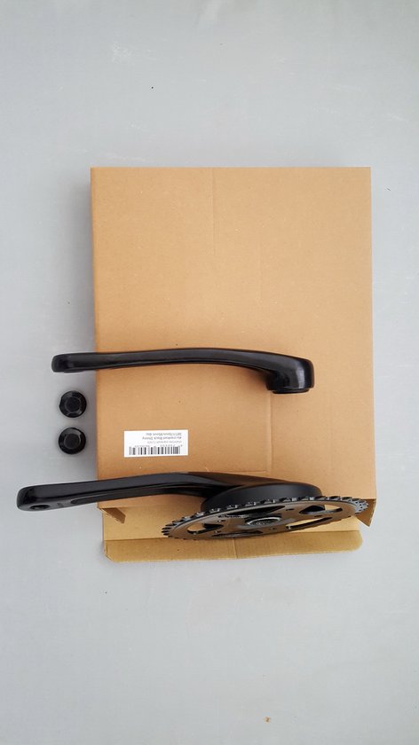 Crankstel Gazelle Strixvaria 38 tands ZWART aluminium voor gesloten