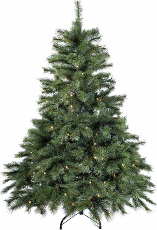 Excellent Trees® Elverum Frosted 150 cm Kerstboom met Verlichting - ⌀110cm - 150cm