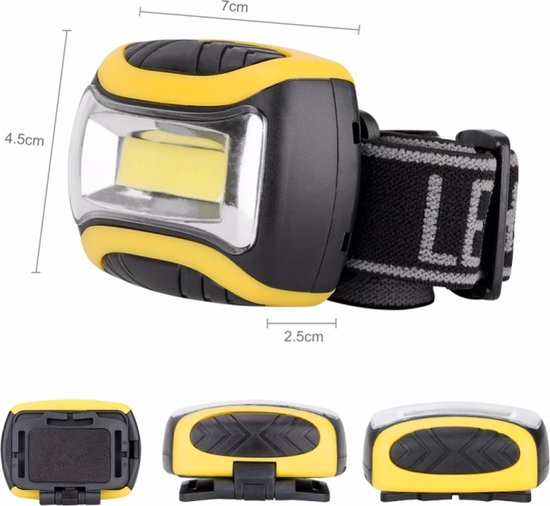 Foto: Ipexnl hoofdlamp led licht 3 lichtstanden kantelbaar verstelbaar draagbaar nacht led lamp hardloopverlichting sport verlichting fiets verlichting vis verlichting