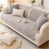 Housse de canapé d'angle en forme de L, housse de canapé 2/3/4 places, antidérapante, protection de canapé, chats/chiens (gris, 110 x 180 cm)