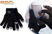 Heat Essentials - Touchscreen Handschoenen Kinderen - 9/12 Jaar - Zwart - Thermo Handschoenen - Kinderhandschoenen - Winter Winddicht