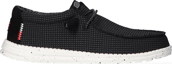 HEYDUDE Wally Sport Mesh Heren Instappers Black/White