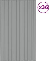 vidaXL-Dakpanelen-36-st-80x45-cm-gegalvaniseerd-staal-grijs