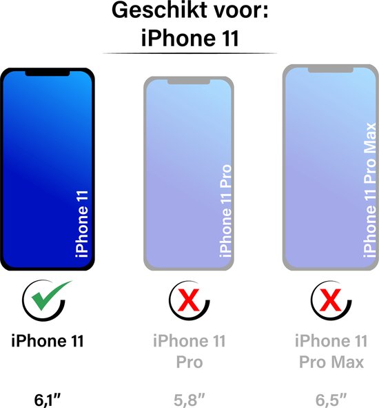 Étui Bookcase iPhone 11 - Magnétique - Cuir - Portefeuille - Étui livre - Portefeuille - Étui à rabat - Apple iPhone 11 - Marron foncé