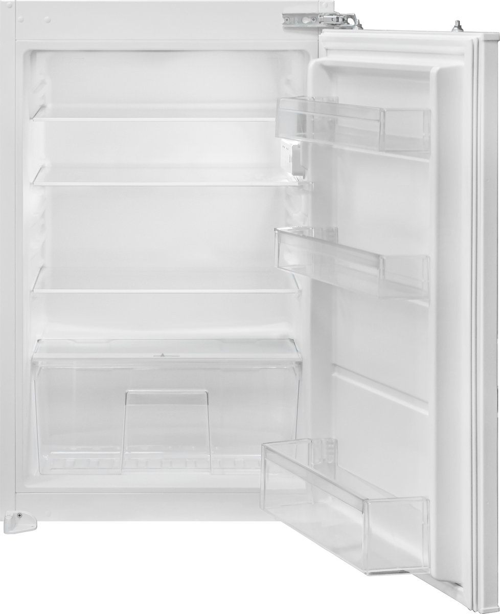 Inventum IKK0882D 88 cm stille energiezuinige inbouw koeler - Koelkast - Superkoelen - Deuralarm - Vakantiestand - 126 liter - Vershoudlade - Deur op deur - Wit — afbeelding 7