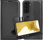 Cadorabo Hoesje geschikt voor Samsung Galaxy S22 PLUS in PHANTOM ZWART - Beschermhoes met magnetische sluiting, standfunctie en kaartvakje Book Case Cover Etui