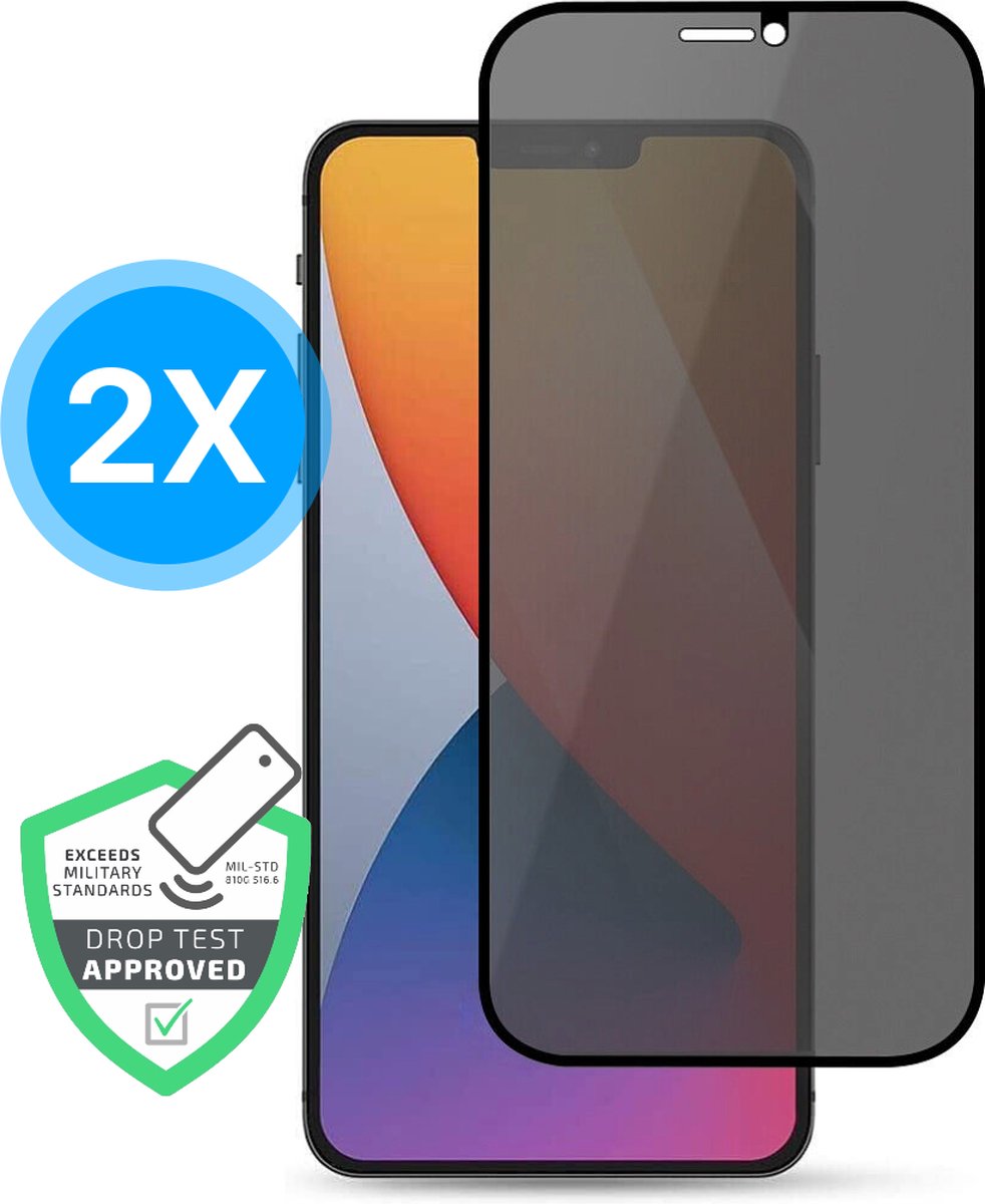 2x Privacy Screenprotector - Geschikt voor 12 Pro Max -Screen Protector - Plakgarantie