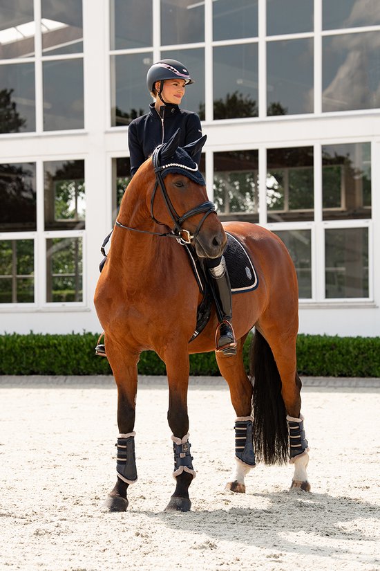 Eskadron Tapis de Selle Eskadron Heritage Velvet Emblème Bleu Foncé