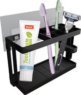 Waal Tandenborstelhouder - tandenborstelhouders - elektrische - tandenborstelkoker - zelfklevend - zwart