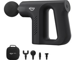 Massagepistool, 3200 rpm, krachtig draagbaar massagepistool, massageapparaat voor sporters, diepe weefsel-spieren, mini massagepistool met 4 massagekoppen, USB C