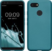 kwmobile telefoonhoesje geschikt voor Google Pixel 3 - Hoesje voor smartphone - Back cover in Metallic carabisch blauw