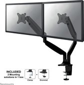 Bol.com Neomounts NM-D750DBLACK full motion monitorarm 2 schermen - 10-32" - gasveer - 1-9 kg (2x) - zwart aanbieding