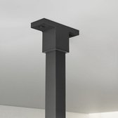 FortiFura Galeria inloopdouche - 160x200cm - ribbelglas - plafondarm - gunmetal