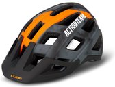 CUBE Fietshelm Badger X Actionteam - Endurahelm - 21 Ventilatiegaten - Antibacteriële Coolmax - Verstelbaar - EPS Double In-Mould - 59-63 cm - L - Zwart/Oranje