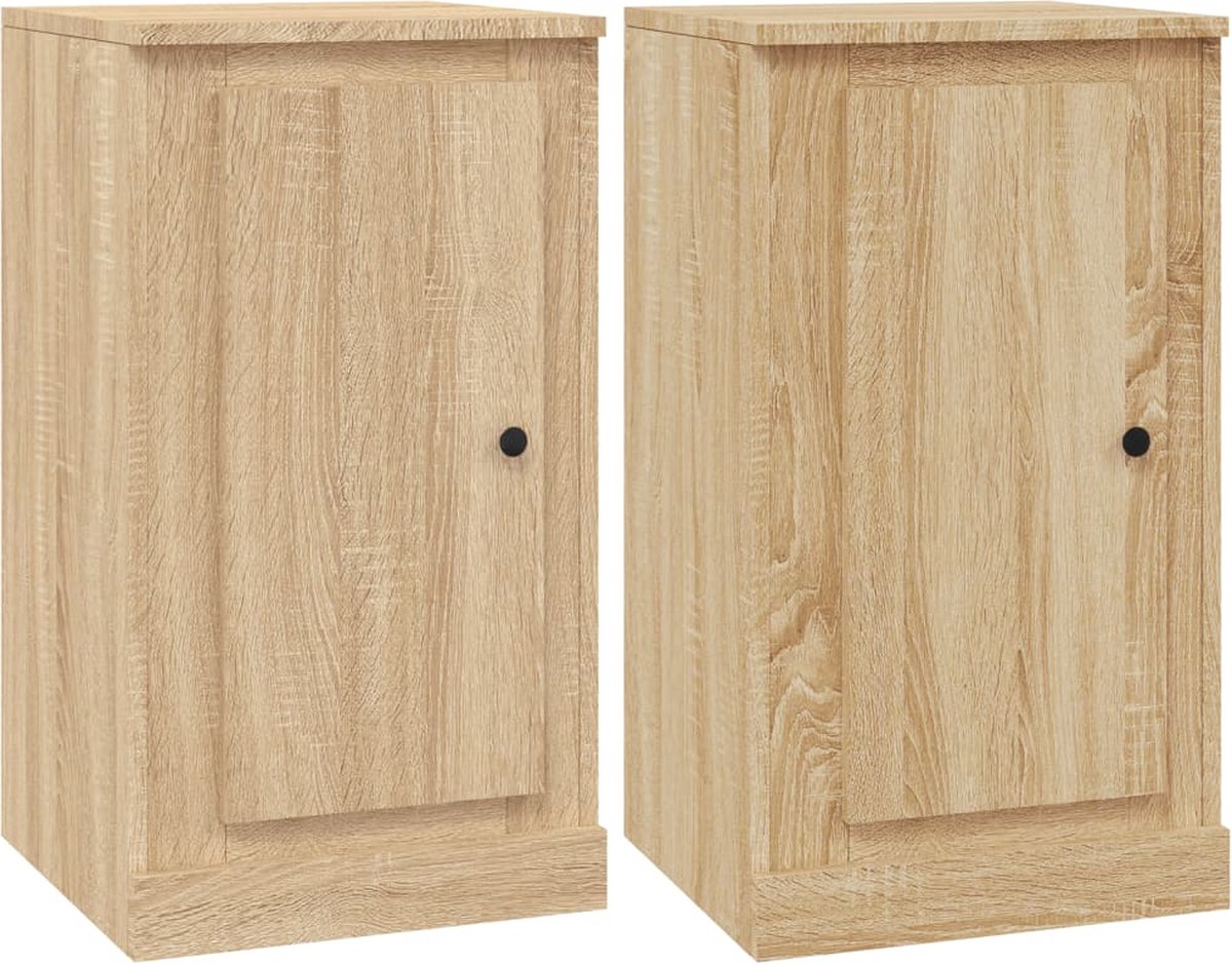 Hangende Keukenkast - Eiken Sonoma en Wit - 40 cm Breed - 1 Deur, 3