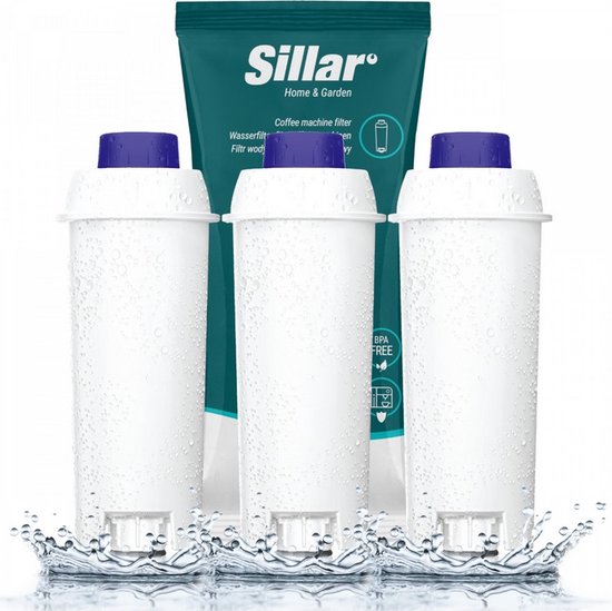 Sillar Filtre à eau pour machine à café - Compatible avec DeLonghi DLSC002,  SER3017 et