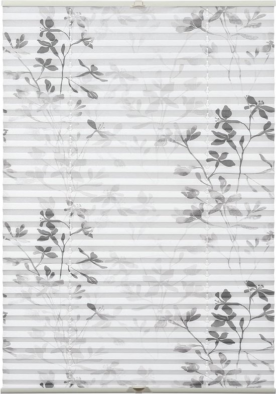 Store plissé sans perçage, opaque, translucide, facile à raccourcir en largeur, store pliant Bella , blanc, 90 x 130 cm (L x H)