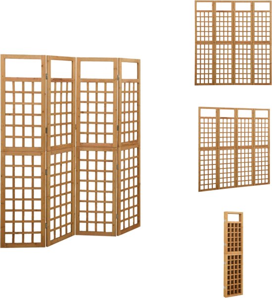 Kamerscherm/trellis met 3 panelen 121x180 cm vurenhout zwart Kamerscherm/trellis met 3 panelen 121x180 cm vurenhout zwart
