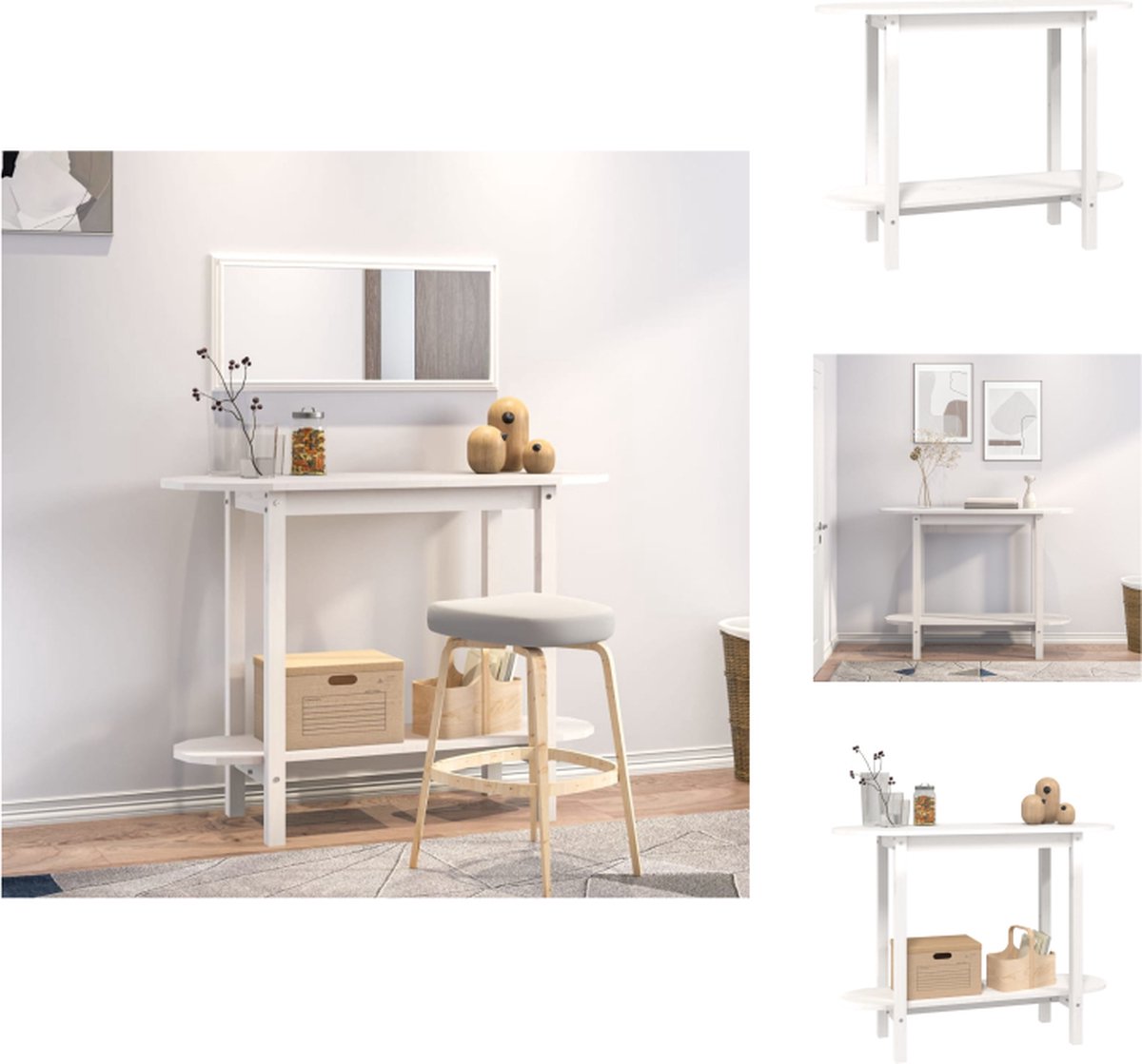 Bureau Blanc Avec 2 Tiroirs - 110x40x76 Cm - Idéal Pour Ado, Bureau à Domicile Ou Chambre D'étudiant