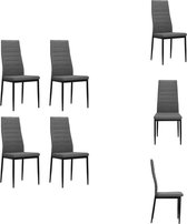 vidaXL Set de Chaises de salle à manger - 43 x 44 x 96 cm - Gris clair - Chaise de salle à manger