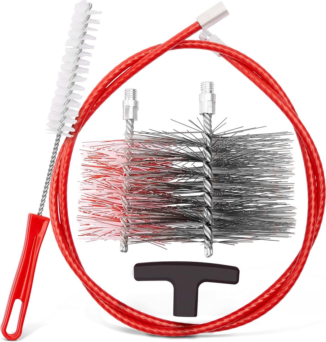 Goedkoopste Lexium Schoorsteenveegset - Schoorsteenreiniger - Schoorsteenborstel - Veegkit - Schoorsteen Veegset