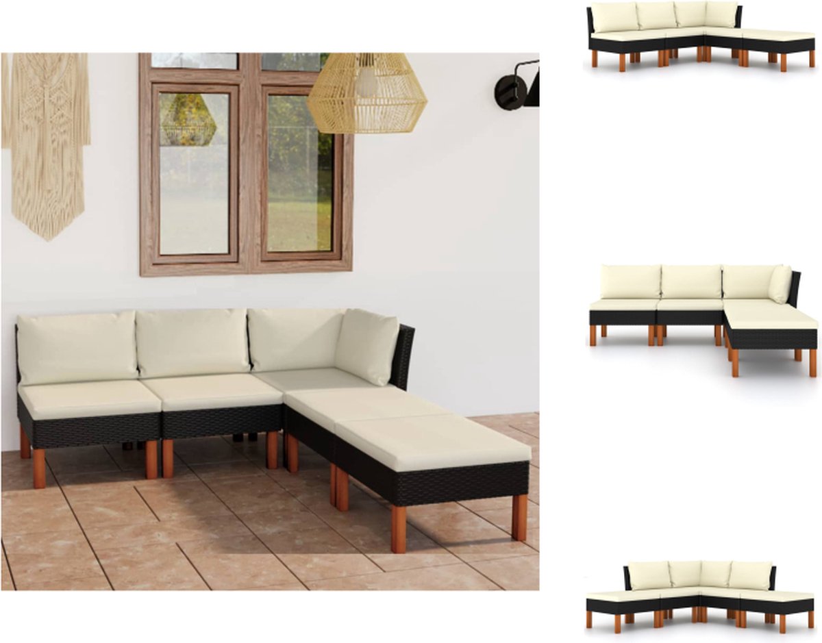 Vidaxl Tuinstoel Zwart Loungestoel
