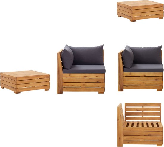 Canapé Palette Jardin En Bois D'Acacia Massif - 120x92x69cm - Modulaire Et Sans Coussin