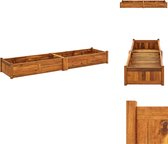 vidaXL houten plantenbak - Verhoogd - 200x50x25 cm - Acacia+houten olie - Bloempot