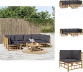 vidaXL Tuinset Bamboe - Lounge - 55x65x30 cm - Modulair - Tuinset