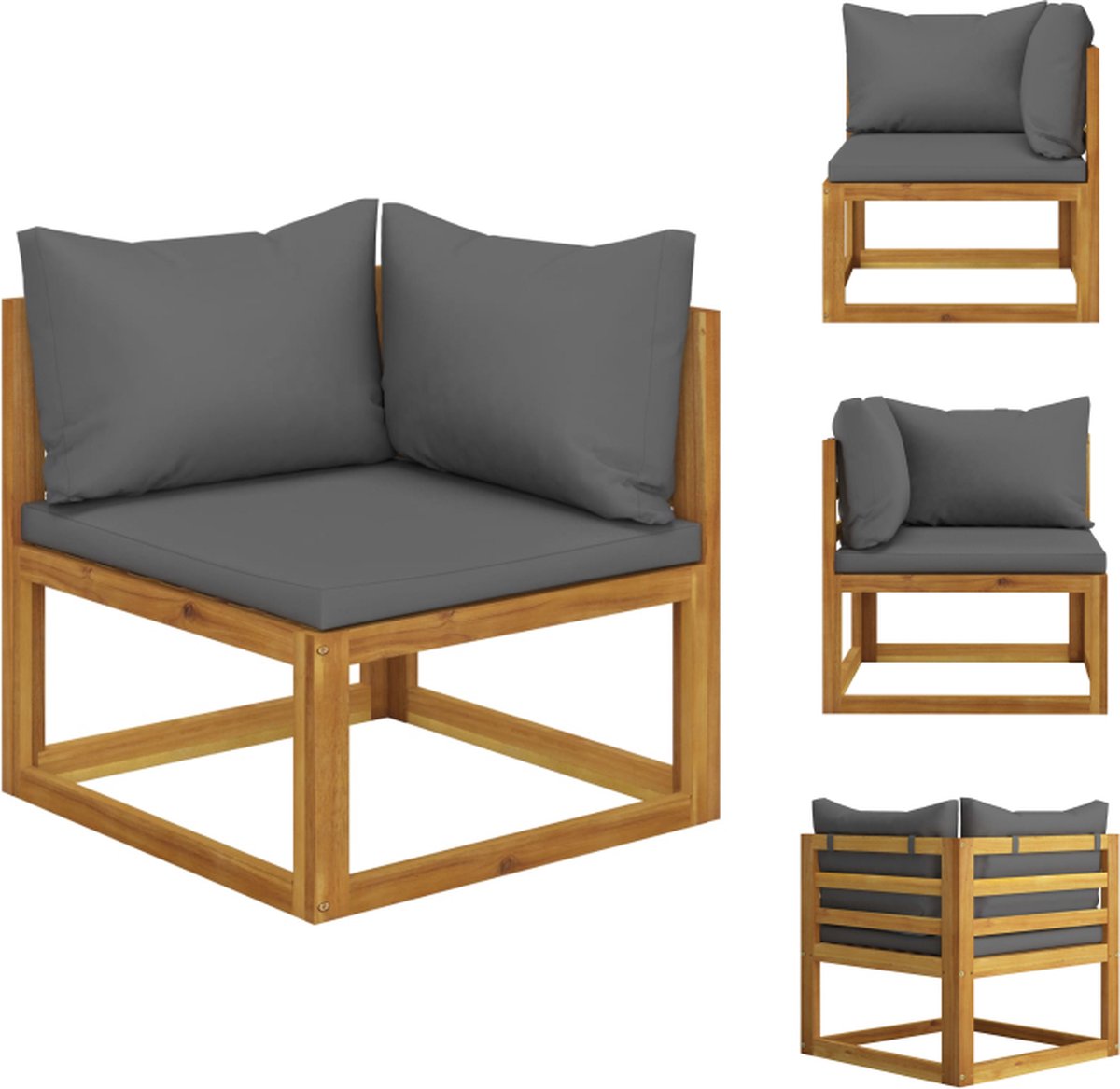 Table Basse D'extérieur En Bois D'acacia Massif 68x68x29 Cm - Pour Jardin, Terrasse, Patio - VidaXL