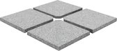 vidaXL - Parasolvoetplaten - 4 - st - vierkant - 100 - kg - grijs - graniet